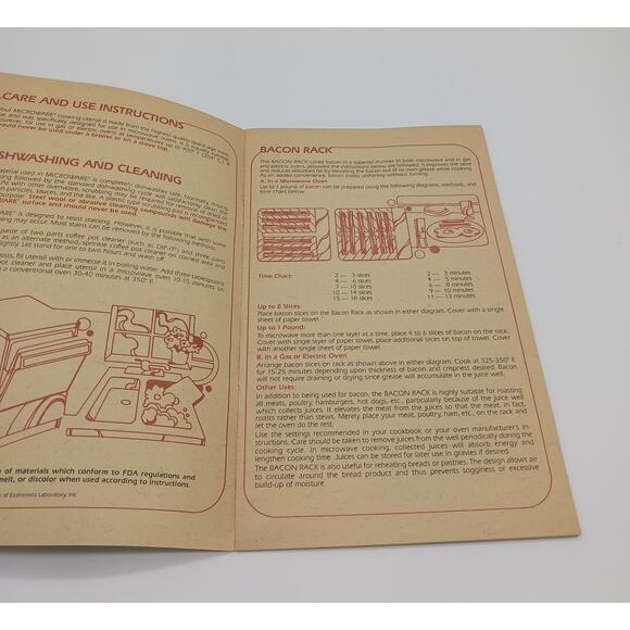 Booklet Microware Instructions & Recipes From Anchor Hocking Microwave Cooking - Picture 3 of 7